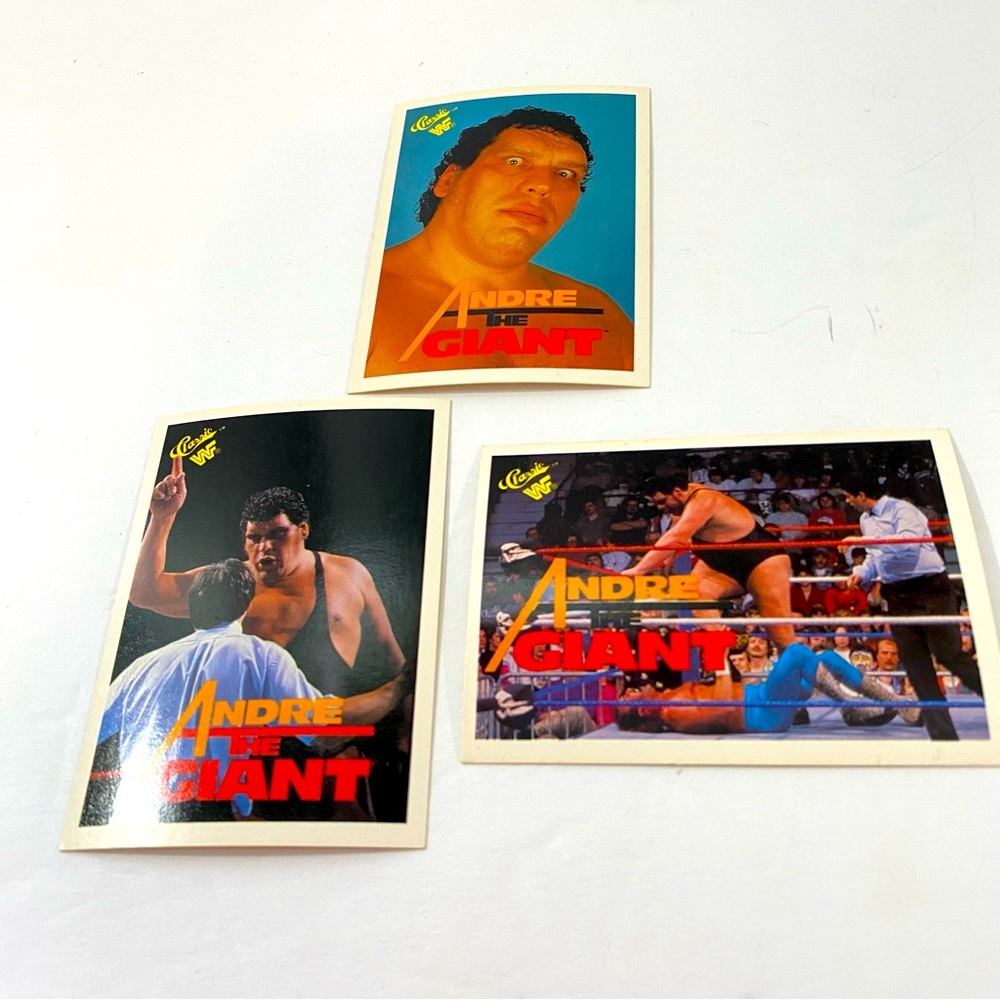 Andre the giant collectable trading cards-3 great condition 1990’s